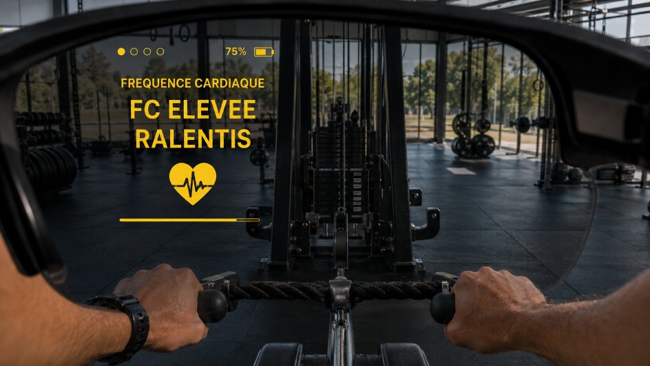Alerte cardiaque — HUD AI-Training sur lunettes ENGO 3