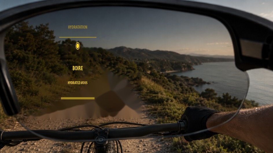 Alerte hydratation — HUD AI-Training sur lunettes ENGO 3