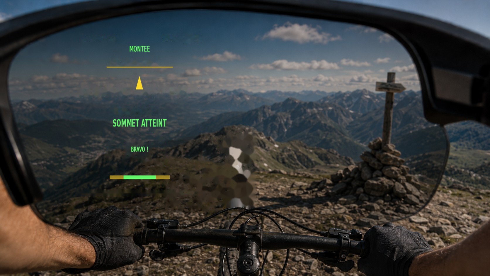 Sommet atteint — HUD AI-Training sur lunettes ENGO 3