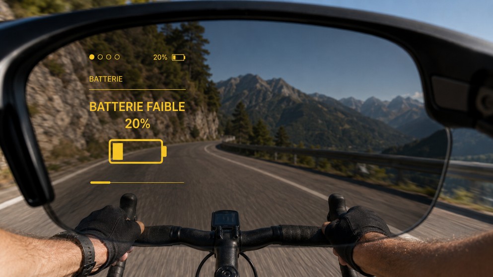État de la batterie — HUD AI-Training sur lunettes ENGO 3
