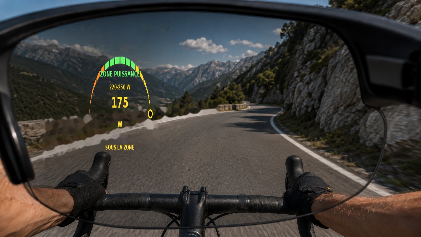 Puissance sous la cible — HUD AI-Training sur lunettes ENGO 3